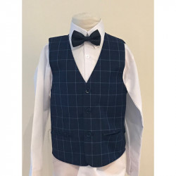 COSTUME ENFANT A CARREAUX BLEU JOSH