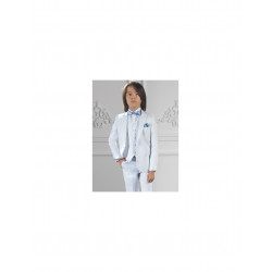 Costume enfant blanc HUGO bapteme, mariage et communion.