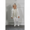 Costume bébé bapteme HUGO ivoire