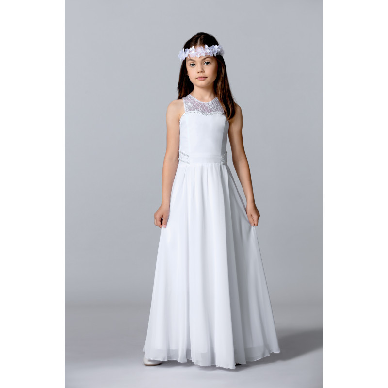 Robe enfant mariage couleur blanc 18T55