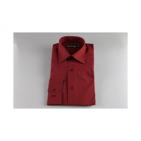 Chemise enfant bordeaux de 2 a 14 ans
