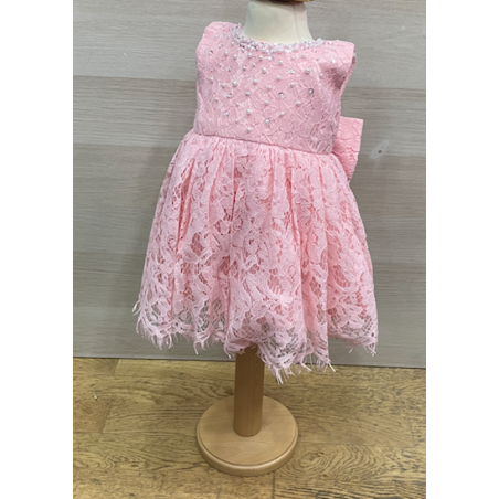 Robe bébé Agathe rose mariage et ceremonie