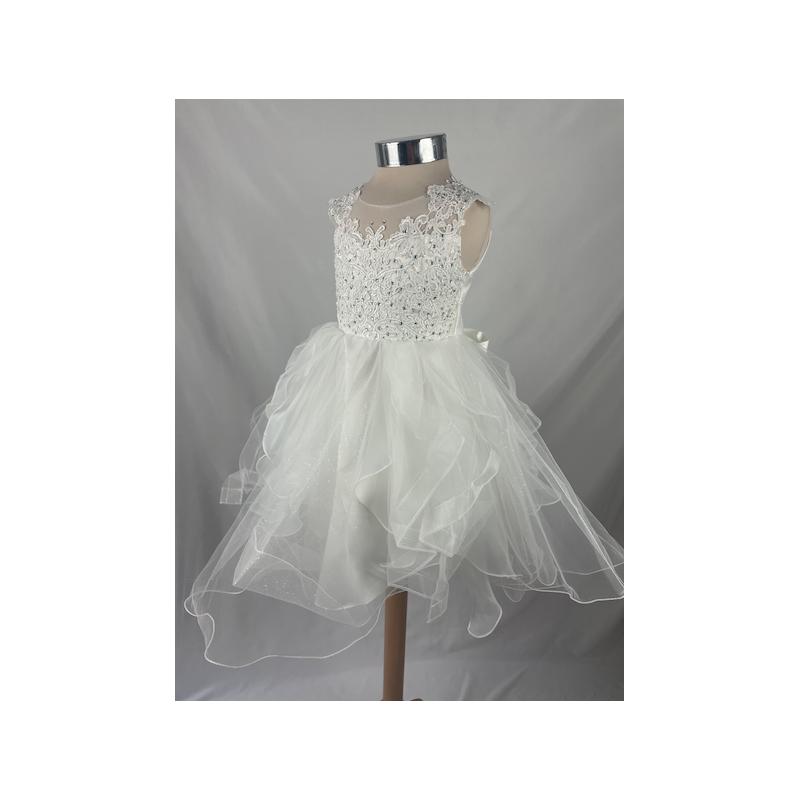 Robe enfant Bella blanche avec traine