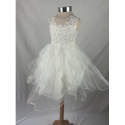 Robe enfant Bella blanche avec traine